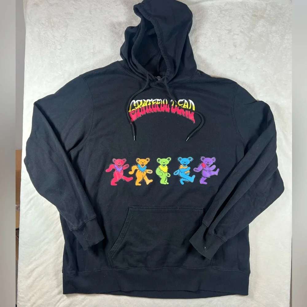 Grateful Dead Official Licensed 3XL Black Hoodie Sweatshirt Dancing Bears - Picture 1 of 9